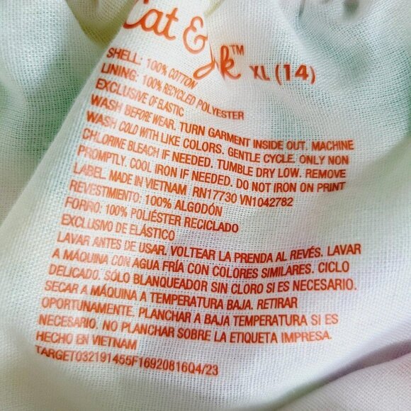 Cat & Jack Girls' A-line Flutter Sleeve Floral Woven Dress (XL) 4KIDJ-BT - Picture 4 of 4